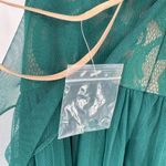 Anthropologie NWT  Hitherto Brit Dress‎ Green Emerald Lace Tulle Dress BHLDN 14 Photo 7