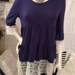 Boutique ! Baby Doll Ruffle Lace Border Top! 💕 Photo 0