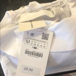 ZARA  one shoulder white ruffle swim top Photo 1