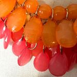 Orange and pink statement necklace Photo 7