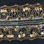 NKN Nekane Sequin Mini Dress S ✨ Black Crochet Lace Boho Spain Barcelona Photo 5