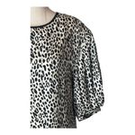 Julie Francis Bergdorf Goodman Dress Woman 16 Black White Silk Vintage Leopard Photo 3