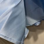 Loyeloy blue dress satin silky fabric sz 4 corset tie back style ice blue Photo 2