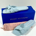 Stuart Weitzman  Sofia Bow Slide Sandals Light Blue 9 NEW Photo 2