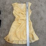 LC Lauren Conrad  small eyelet faux wrap ruffle belted dress D4 2411 Photo 3