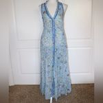 Poupette St. Barth Nana Maxi Dress in Blue Toulon Size Small Photo 1