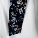 Ann Taylor Navy Floral Print Devin Fit Cotton Ankle Pant Garden Party Size 2/SM Photo 6