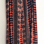 Madam Blue Clothing Animal Print/Tribal Print Skirt, Orange/Brown/Black, L Orange Size L Photo 0