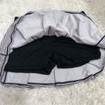 Kyodan Striped Pleated Athletic Skort Skirt Black White Large Photo 3