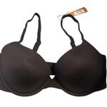SKIMS  Black Onyx Fits Everybody T-Shirt Underwire Push-Up Bra NWT Size 34D Photo 0
