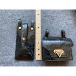 Women PU Leather Waist belt with 2 bags Fanny Pack Luxury‎ Women Belt Bag new Black Photo 5