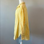 The Limited  Linen Blend Casual Button Down Shirt Yellow Size 3X NWT *Flaw Photo 4
