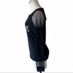 NWT Touch By Alyssa Milano Mesh Sleeve Seattle Mariners Top Black Size M Photo 2