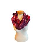 Old Navy  Womens Floral Print Scarf Wrap One Size Polyester Burgundy Red Photo 1