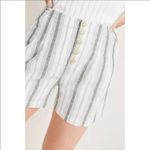 Anthropologie • linen cotton high waist striped beach goer shorts Photo 16