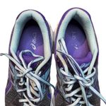 ASICS GEL Running Shoes Womens Size 9 Purple Teal Gray Mesh Road Sneakers T474N Photo 2