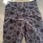 Anthropologie  gray floral motif Kalea corduroy jogger pants XS Photo 1