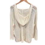 Roxy  After Beach Break Open Knit Relaxed Fit Ivory Hoodie M NWT Photo 2