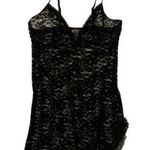 None Secret Treasures Lace See Through Teddy Black Lace Chemise Model Lingerie Sexy Photo 1