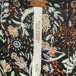 Free People  Uptown Boho Floral Tie Front Bell Sleeve Peasant Blouse Top Sz Small Photo 2