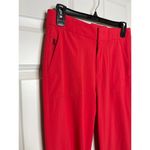 Athleta Tribeca Utility Crop Hibiscus Red Pants Size 0 Zip Pockets Photo 2