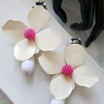ZARA New!  Big Flower Earrings Photo 6
