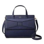 Kate Spade Chantal Bridge Blue Leather Bow Satchel Bag Photo 0