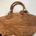 Rina Rich Velvet & Leather Music Top Handle Handbag Brown Photo 4