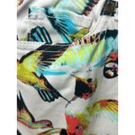 Cynthia Rowley Hummingbird Print Colorful Cotton Blend Pants Size 12 Women's Photo 1