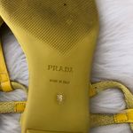 Prada VTG Y2K  Size 36 Yellow T-Strap Ankle Strap Kitten Heel Sandals Photo 7