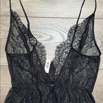 Victoria's Secret Victoria Secret Black Lace V-Back One Piece Bodysuit Romper Size Small Photo 5