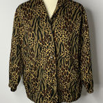 Tan Jay Leopard Animal Print Jacket 51PE Black Size M Photo 0