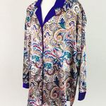 Victoria's Secret Vintage VS Satin Scarf Print Nightshirt | Size L Photo 3