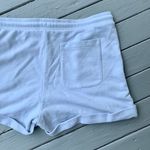 Reiss Pale Blue Annie Jersey Powder Blue Lounge Drawstring Elastic Waist Shorts Sweat Shorts Cotton Blend Photo 6