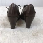 Chadwick's VINTAGE‎ Y2K Brown Leather WIngtip Loafer High Chunky Heel Lace Up Size 6.5 Photo 7