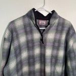 Vintage Premier International for Ladies Fleece Sweatshirt Plaid L Green Size L Photo 1