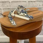 White Mountain NWOT Women’s Whitemt floral braid twist sandals with jewels Size 6 Photo 1