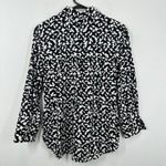 Chico's  Women's Black & White Print Long Sleeve Button‎ Down Shirt Size 0.5 US 6 Photo 6