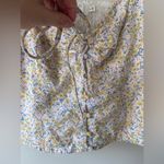 ASTR  The‎ Label Lace Up Floral Tie Keyhole Front Puff Sleeve Top Size Small Photo 5