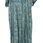 Vintage Natural House Dress Muu Muu Sleep Gown Green Paisley Size L Size L Photo 0