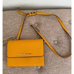 Michael Kors  Bag Wallet On A Chain Jet Set Yellow Leather Crossbody flawed Photo 0