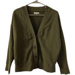Madewell Women’s (Re)sourced Cotton Cardigan Sweatshirt in Kale Size XXS Photo 1