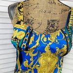 Intempo Ruched Strap Bustier Bodysuit Satin Blue Gold Yellow 8‎ Photo 5