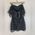 Lovers + Friends  Revolve Lush Strapless Dress in Black Gold Polka Dot size Small Photo 12