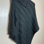 SALE! Charcoal Unbranded Button Cowl Sweater O/S EUC Gray Photo 3