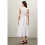 AREA STARS White Cotton Waist Cinching Sleeveless Jean A Photo 1