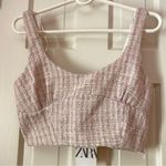 ZARA NWT  Tweed Pink Crop Top Photo 1