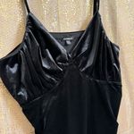 EXPRESS Black Velvet Goth Witchy Bodycon Spaghetti Strap Bodysuit XL NWT Photo 2
