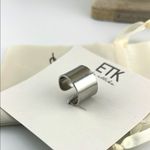 Nordstrom NWT ETK Silver cuff Adjustable Ring Photo 0