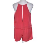 Tyche  Coral Pink Sleeveless Romper Size Small High neck Flowy Rose Romper Photo 1